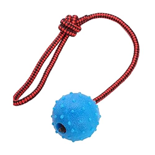 vreplrse 2 Stück/Los Zahnknirschen Trainingszubehör Vollgummi Spielzeugball für Hunde Vollgummiball Haustier elastischer Ball, Blau, mittlere Größe von vreplrse