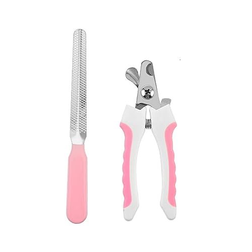 vreplrse 2 Stück/Set Einfaches und sicheres Trimmen der Haustiernägel – geeignet für Anfänger. Edelstahl Nagelzange aus Edelstahl, Rosa, kleine Größe von vreplrse