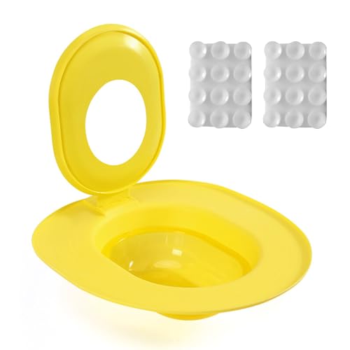 vreplrse Katzen Trainingsset, Toilette von Garbage Transition mit Zwei starken Saugnäpfen, PP Material für den Innenbereich mit Katzenheim, Gelb vreplrse Katzen Trainingsset, Toilette von Garbage Transition mit Zwei starken Saugnäpfen, PP Material für den Innenbereich mit Katzenheim, Gelb von vreplrse