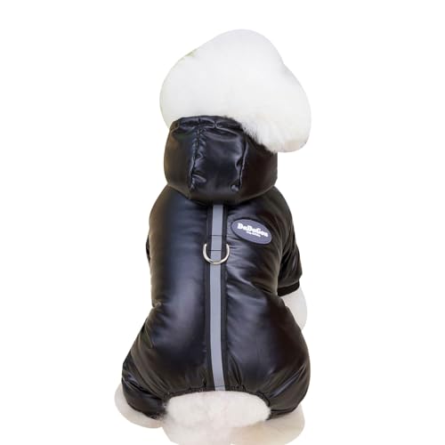 vsilay Haustier Hund Jacken Winter Haustier Kleidung für kleine Hunde Warme Jacken Mantel Outfit Anti-Lost Hunde Jacken mit Traktionsschlaufe von vsilay