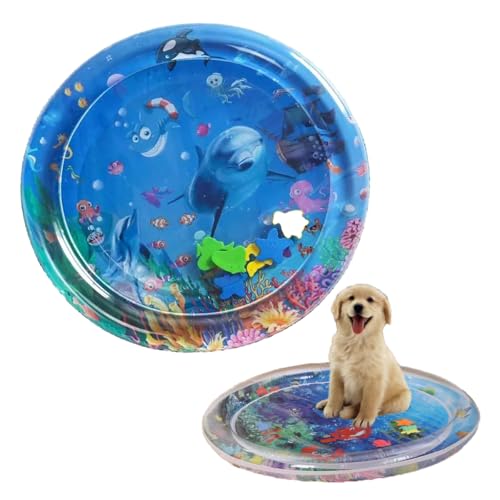 waabose Katze-induziertes Wasser-Spielzeug, Katze-Hund-Kissen, tragbare Wasser-Kissen im Sommer, interaktive Hunde-Spielzeug, Meereskühl-Kissen, Haustier-Sinn-Familien-Interaktionsspielzeug (B) von waabose