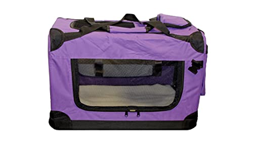 walexo Faltbare Hundebox Hundetransportbox Katzentransportbox Katzenbox (LILA, L) von walexo