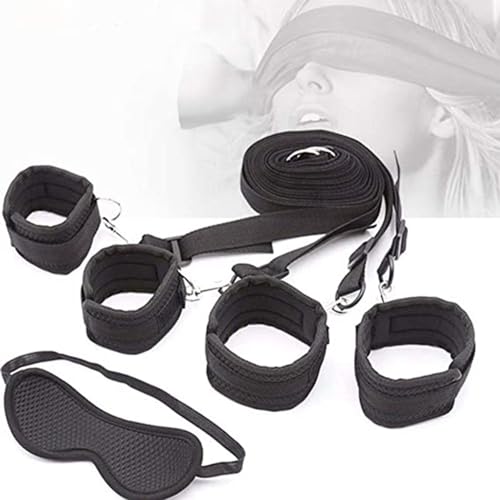 Bett aus Nylon mit Set mit Augenmaske, Zubehör, praktisches Yoga-Set für Paare im Schlafzimmer von wcsaizpl