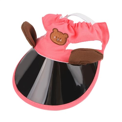 weiting Hundesonne Visor Hut, Haustier Sonnenhut - Welpensportkappen,Verstellbarer Hund Pet Beach Sun Protection Caps Sunbonnet Outfit für kleinen Welpen von weiting