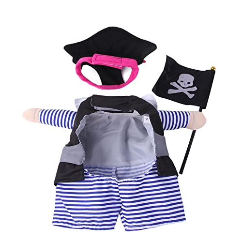 weiting Katze Piratenanzug - Halloween-Party-Piratenhut verkleiden Sich Kostümzubehör,Hundepiratenanzug für Halloween Cosplay von weiting