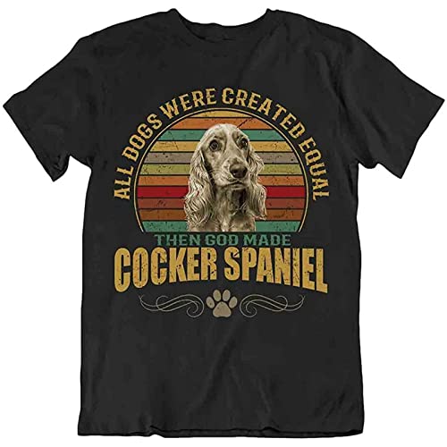 Cocker Spaniel Dog Mens T Shirt 100% Cotton for Dogs Pet Lovers Cute Best Friend Shirt Small von wenzhi