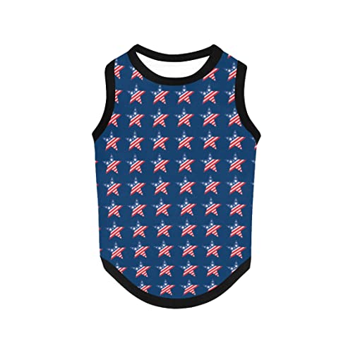 4. Juli Weste für Hunde, amerikanische Flagge, Kleidung, kleine, große Hundebekleidung, Haustierbedarf, Shirts (Größe M, DLR01) von weokwock