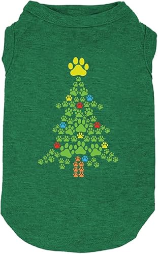 Hundekostüm, Frohe Weihnachten, lustiger Grafikdruck, Weste für kleine, große Hunde, Geschenk für Welpen, Weihnachten (Grün 21, XXL) von weokwock