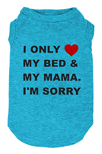 Hundeshirts Buchstabe bedruckte Weste für kleine große Hunde Slogan Kostüm Hund Pyjama Welpe Geschenk Haustier Kleidung Mama's Boy (X-Large, O-Blue01) von weokwock