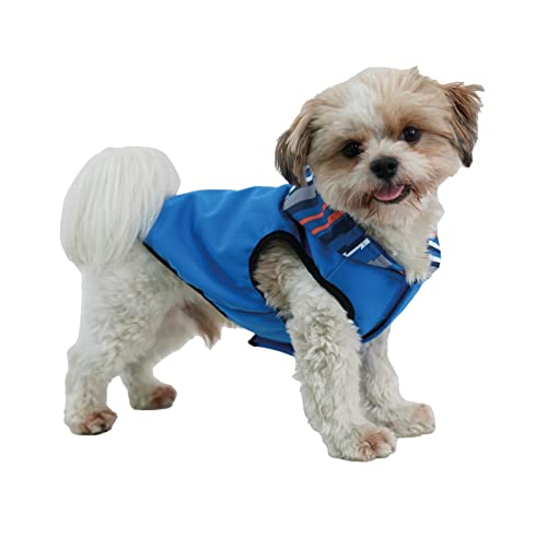 Hundejacke wasserdicht | Hundemantel mit Kapuze + personalisiertem Namen 100% Recycelt aus Plastikflaschen | Made in Germany | wasserabweisend Regenjacke Regenmantel Hundeweste Hunde-Windbreaker L von what the shop