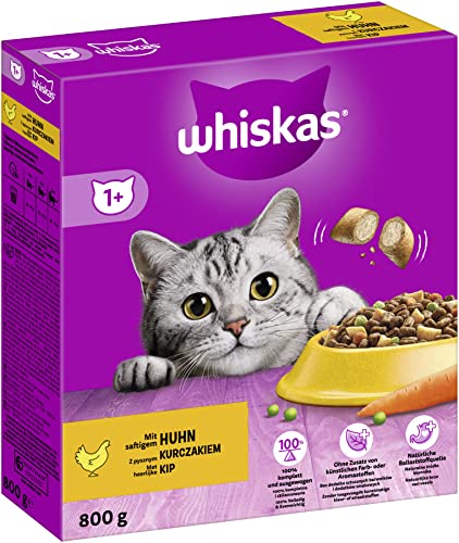 WHISKAS® Karton Trocken 1+ mit Huhn 5 x 800g von whiskas