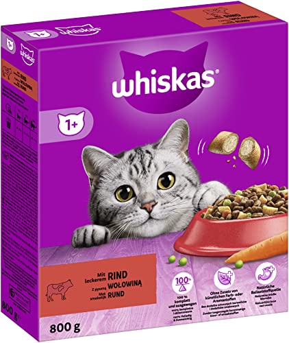 WHISKAS® Karton Trocken 1+ mit Rind 5 x 800g von whiskas