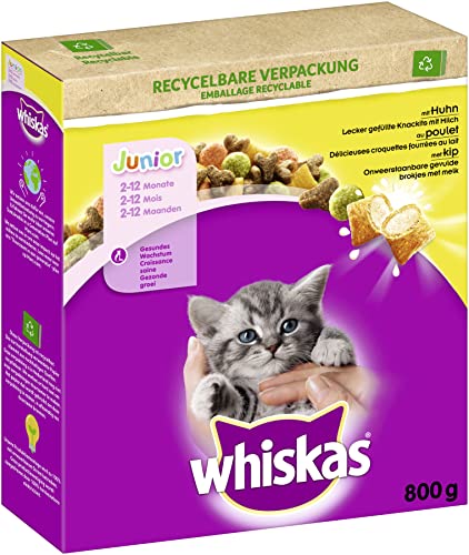 WHISKAS® Karton Trocken Junior mit Huhn 5 x 800g von whiskas