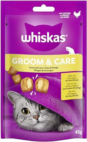 WHISKAS® Portionsbeutel Groom & Care mit Huhn 1 x 45g von whiskas