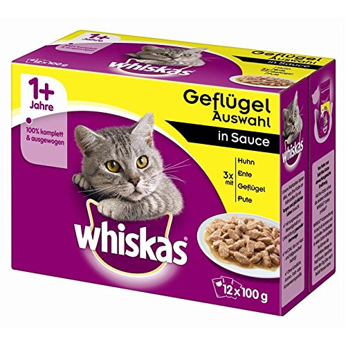 Whiskas Geflügel Auswahl in Sauce Multipack 4 x 12 x 100 g von whiskas