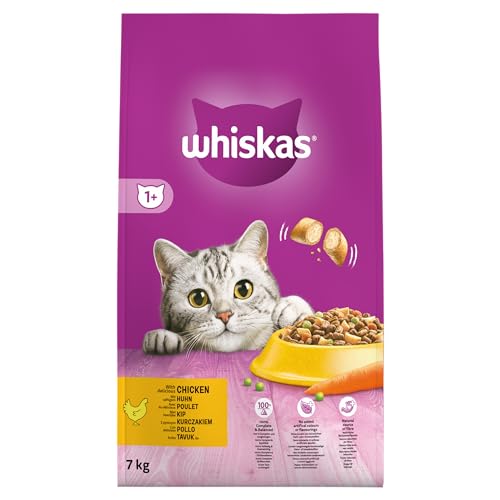 Whiskas Katzenfutter Nassfutter Adult 1+ mit Huhn in Soße, 10 Dosen (10 x 400g) von whiskas