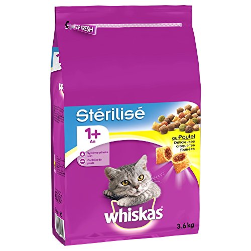 Whiskas – Kroketten für Katzen, steril, Huhn, 3,6 kg von whiskas