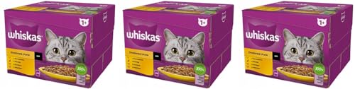 Whiskas Multipack 1+ Geflügel Auswahl in Sauce 72 Portionsbeutel à 85g (3-er Pack) von whiskas