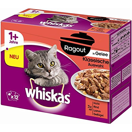 Whiskas Multipack Ragout 1+ in Gelee 48 x 85g Katzenfutter von whiskas