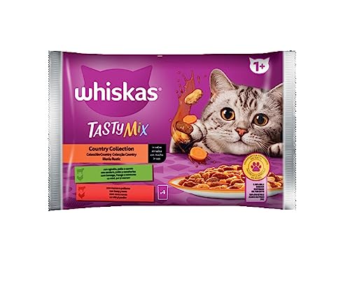 Whiskas Nassfutter für Katzen, Kollektion Country in Soße, 4 x 85 g von whiskas