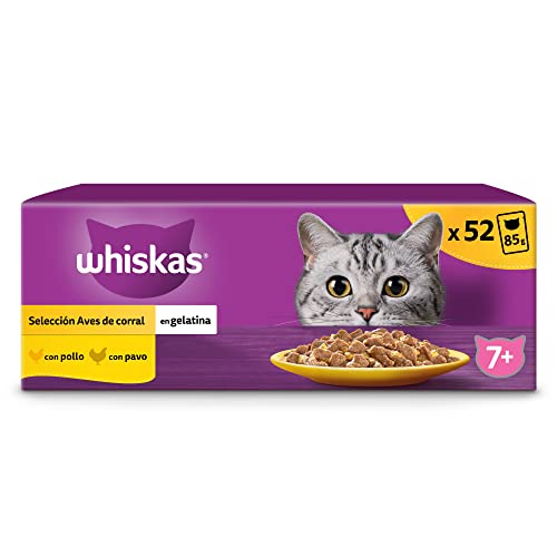 Whiskas Nassfutter in Gelee für Katzen, Vogelauswahl, 13 x 4 Beutel x 85 g von whiskas