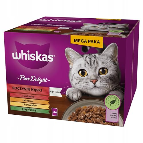 Whiskas Pure Delight Klassisches Ragout in Gelee Portionsbeutel Multipack 24 x 85g von whiskas