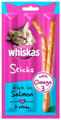 Whiskas Salmon Treat Sticks, 3 Stück (14 Stück) von whiskas