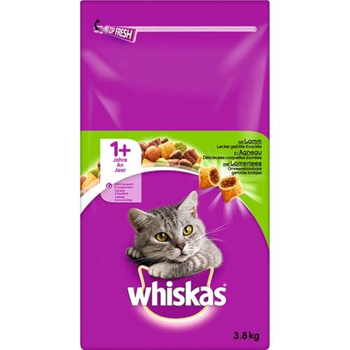 Whiskas Trocken Adult 1+ mit Lamm 3, 8kg von whiskas