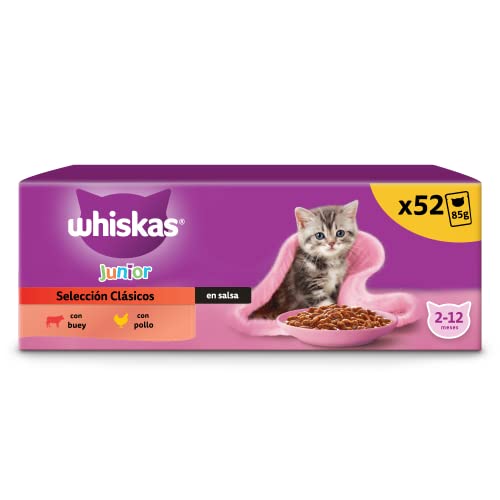 whiskas Nassfutter für Katzen, Junior Classic, 13 x 4 x 85 g von whiskas