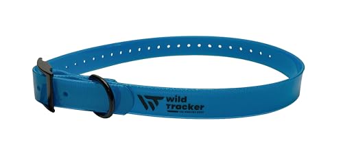 Wild Tracker, Halsband, X-PERT-Modell, Blaue Farbe, hitze- und kältebeständig, wasserdicht und uneinnehmbar, Größe M: 30 Löcher für einen Halsumfang von 33,5 bis 64,5 cm von wild Tracker