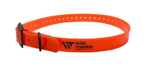 Wild Tracker, Halsband, X-PERT-Modell, orange Farbe, hitze- und kältebeständig, wasserdicht und uneinnehmbar, Größe M: 30 Löcher für einen Halsumfang von 33,5 bis 64,5 cm von wild Tracker