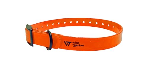 Wild Tracker, Halsband, X-PERT-Modell, orange Farbe, hitze- und kältebeständig, wasserdicht und uneinnehmbar, Größe S: 20 Löcher für einen Halsumfang von 22,5 bis 45 cm von wild Tracker