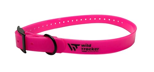 Wild Tracker, Halsband, X-PERT-Modell, rosa Farbe, hitze- und kältebeständig, wasserdicht und uneinnehmbar, Größe M: 30 Löcher für einen Halsumfang von 33,5 bis 64,5 cm von wild Tracker