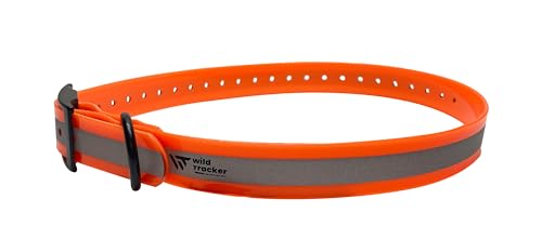 Wild Tracker, Halsband, X-PERT Reflect-Modell, orange Farbe, breites reflektierendes Band, hitze- und kältebeständig, wasserdicht und verrottungsfest, extrem robuste Doppelschnalle von wild Tracker