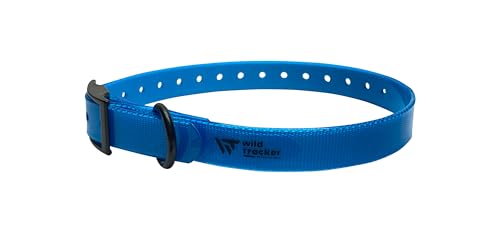 wild Tracker, Halsband, Modell X-PERT, Farbe Blau, hitze- und kältebeständig, wasserdicht und uneinnehmbar, Größe S: 20 Löcher für einen Halsumfang von 22,5 bis 45 cm von wild Tracker