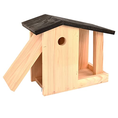 windschief-living Praktisches 2in1 Vogelfutterhaus und Nistkasten BASTIENNE, Kohlmeise, L 27,8 cm von windschief-living