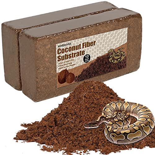 winemana Kokosfaser-Substrat für Reptilien, 10 Quart Kokosnuss-Bettwäsche für Reptilien-Terrarien, Tarantula, Schildkröten, Eidechsen von winemana