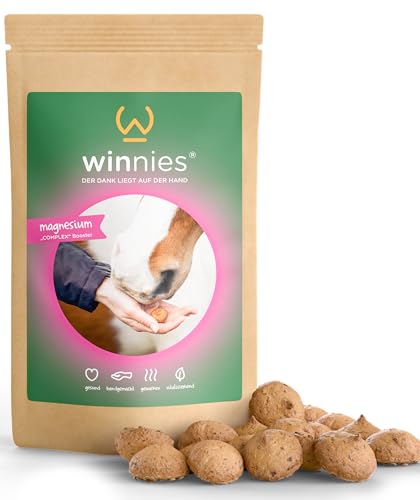 winnies Magnesium Pferde hochdosiert als leckerere Kekse - Für Muskelstoffwechsel & Gelassenheit - ADMR konform - Magnesium-Complex Pferd - Probierpaket - 125g von winnies