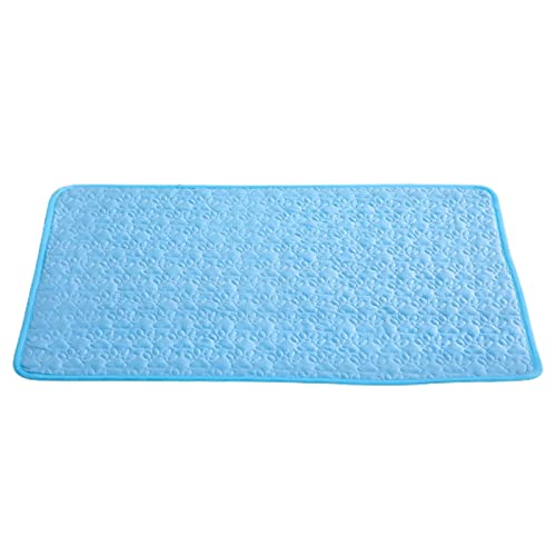 wirlsweal Sommer-Hundekäfig-Pad, weiche, atmungsaktive, selbstkühlende Hundebett-Matte, Zwinger-Kissen-Kiste zum Schlafen und Ausruhen Blau XL von wirlsweal