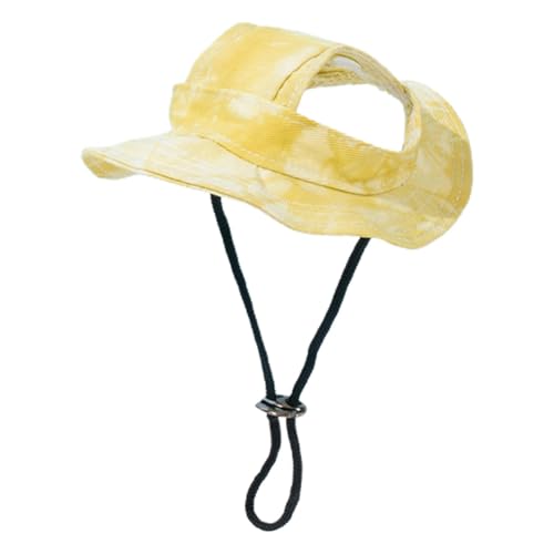 wiroouia Hunde-Sonnenhüte für kleine Hunde,Hunde-Sonnenhut - Bucket Hat Welpenvisier - Verstellbarer Sommerhut mit Hundevisier, Sonnenschutz-Angelhut, Haustierhut mit breiter Krempe für den von wiroouia