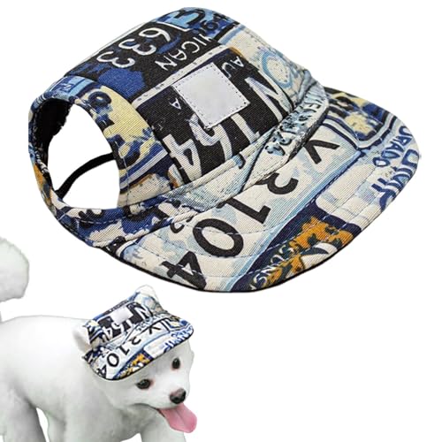 wiroouia Outdoor-Sonnenschutzhaube für Hunde, einzigartige Baseballmütze mit Ohrlöchern, leichtes , stilvolle Hundehüte für die Familie von wiroouia