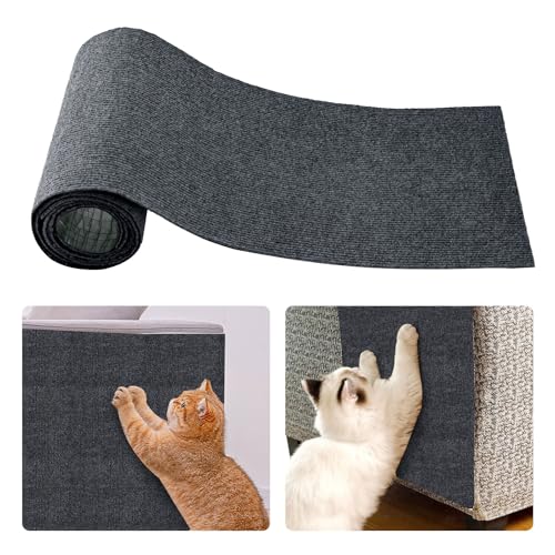 Katzen Kratzbrett-2PCS Kratzmatte Selbstklebend- DIY Kletterwand Katzen-30 x 100cm Kratzmatte Kratzteppich Selbstklebend für Cat Scratching Post、Katzenwand、Katzensofa、Katzen Bett、Katzentoilette Schra von wokdsbl