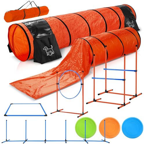 Dog Agility Equipment Komplettpaket l Dog Agility Course Equipment Kit 6 Übungsmodi | Geburtskurs für Hunde | Sportliches Hundetraining von wolltex