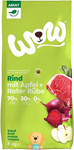 WOW Trockenfutter Adult Rind 12kg reichhaltiges Premium Hundefutter für alle Hunderassen | hohe Akzeptanz und Verträglichkeit von wow