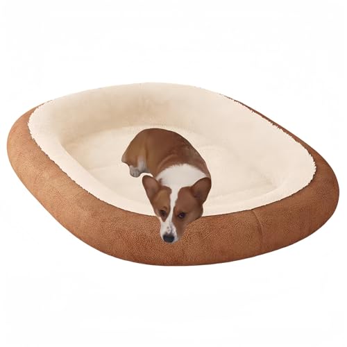 woxefo Haustierbett, Hundebett, Katzenbett, Haustierhaus, gut aussehend, weich und bequem, geeignet für Katzen, Hunde und andere Haustiere(Braun,XL) von woxefo