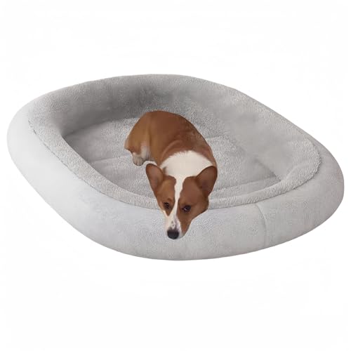 woxefo Haustierbett, Hundebett, Katzenbett, Haustierhaus, gut aussehend, weich und bequem, geeignet für Katzen, Hunde und andere Haustiere(Grau,2XL) von woxefo