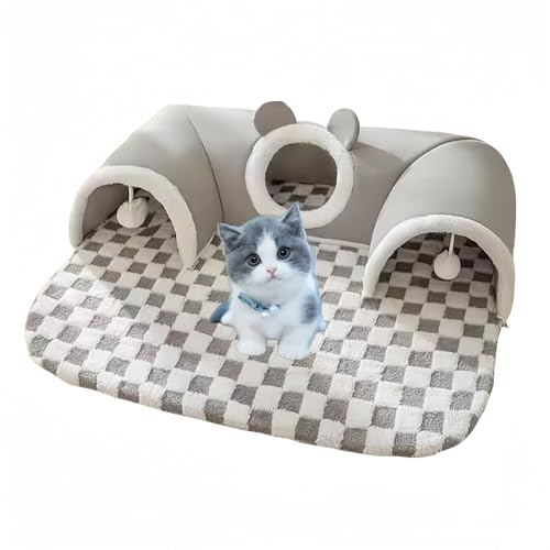 woxefo Haustierbett, Mini-Haustierbett, Flauschiges Haustierbett, leicht zu reinigen, weich und bequem, geeignet für Katzen, Hunde und andere Haustiere(Braun,55 * 40cm) von woxefo