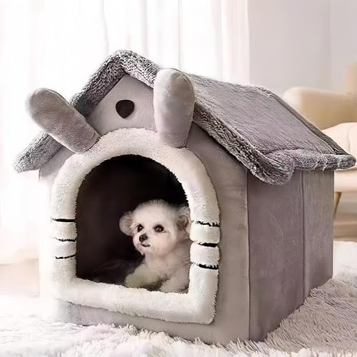 woxefo Haustierbett, Mini-Haustierbett, Flauschiges Haustierbett, niedlich, Doppelzweck-Design, weich und bequem, geeignet für Katzen, Hunde und andere Haustiere(B,42 * 34 * 38cm) von woxefo