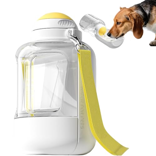 Wpetle Tragbare Reise-Wasserflasche für Hunde, Wassernapfspender, tragbar, Wasserflaschen für Hunde unterwegs, Spazierengehen, Campingzubehör für Hundefutter, Strandzubehör, Reisen, 1500 ml von wpetle