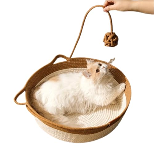 wqibq Geflochtenes Katzenbett | Katzenkorb Aufbewahrung Geflochtener Organizer Mit Ohren - Atmungsaktive Möbelschutz Nestmatte Für Kätzchen Spielzeug Kleintiere Wohnzimmer wqibq Geflochtenes Katzenbett | Katzenkorb Aufbewahrung Geflochtener Organizer Mit Ohren - Atmungsaktive Möbelschutz Nestmatte Für Kätzchen Spielzeug Kleintiere Wohnzimmer von wqibq